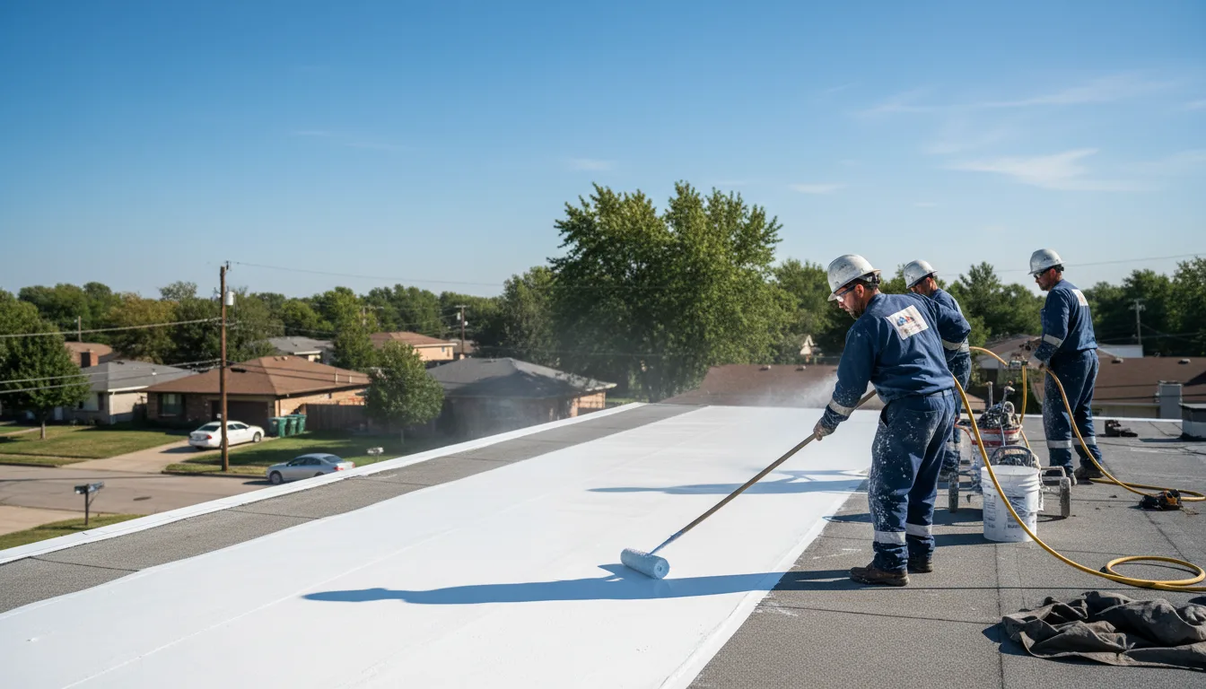 Commercial roof coating in Franklinville, NC near me